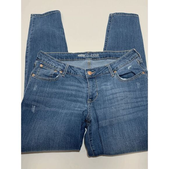 Old Navy Womens Indigo Rockstar Acadia Skinny Denim Jeans Size 14 Regular - Picture 8 of 8